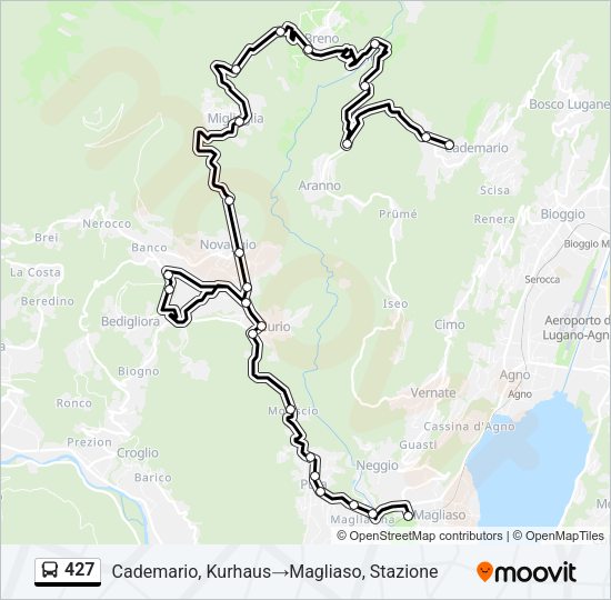 427 Bus Line Map