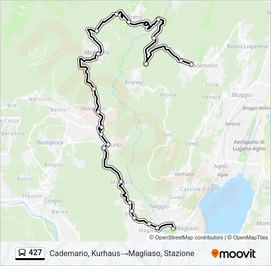 427 Bus Line Map