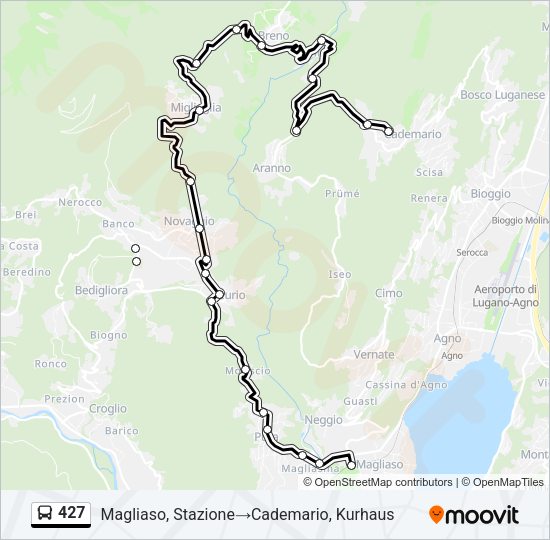427 Bus Line Map