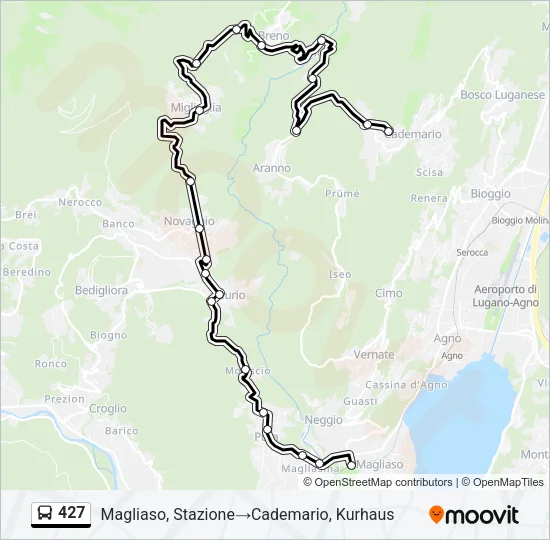 427 Bus Line Map