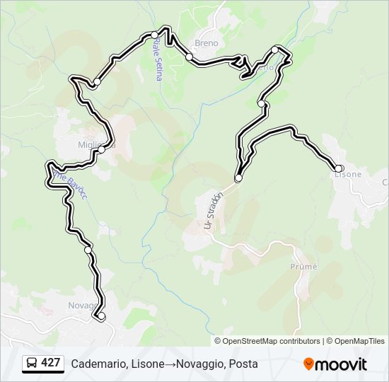 427 Bus Line Map