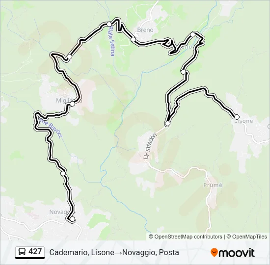 427 Bus Line Map
