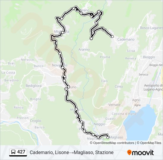 427 Bus Line Map