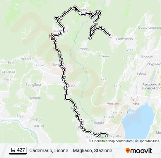 427 Bus Line Map