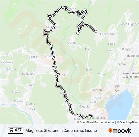427 Bus Line Map
