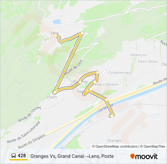 428 Bus Line Map
