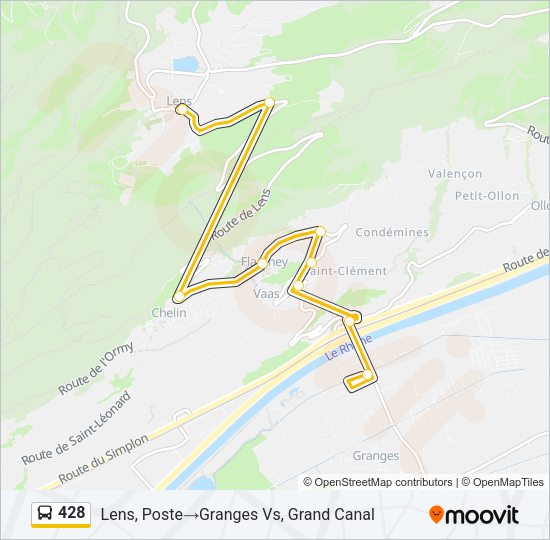 428 Bus Line Map