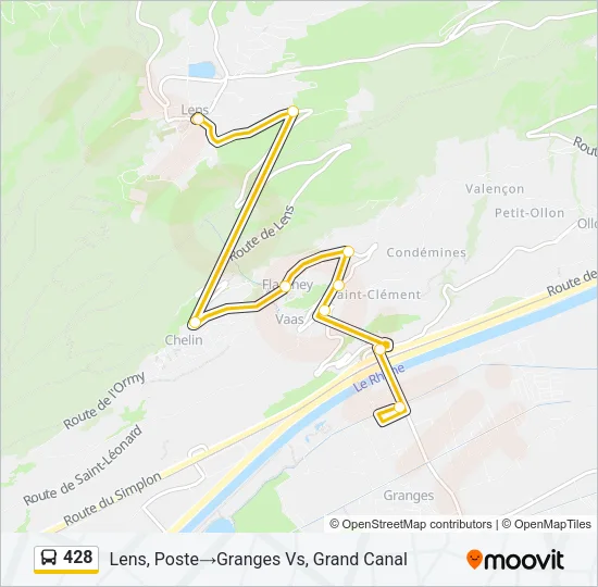 428 Bus Line Map