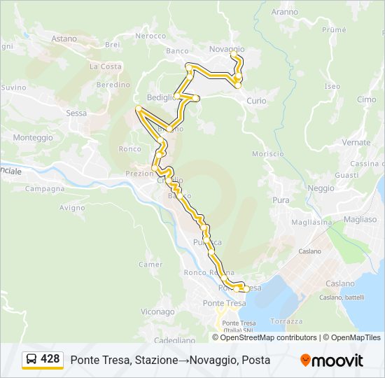 428 Bus Line Map