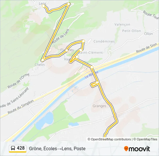 428 Bus Line Map