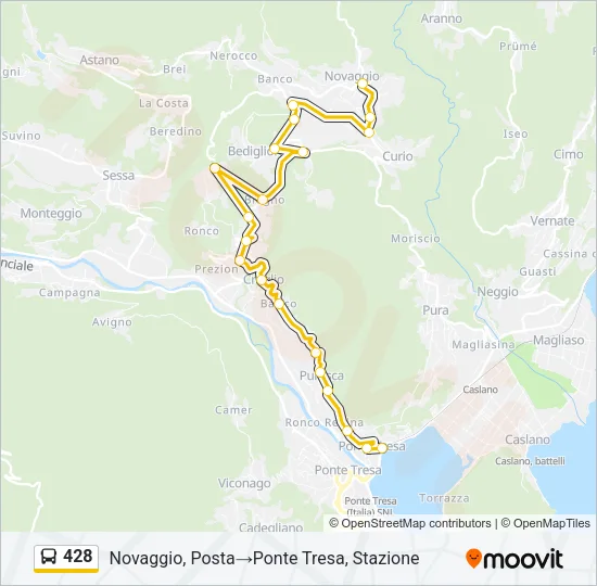 428 Bus Line Map