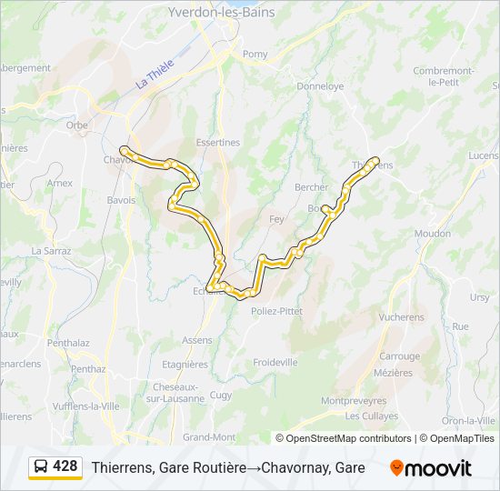 428 Bus Line Map