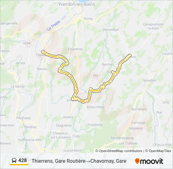 428 Bus Line Map