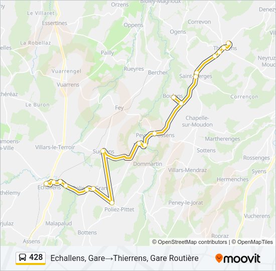 428 Bus Line Map