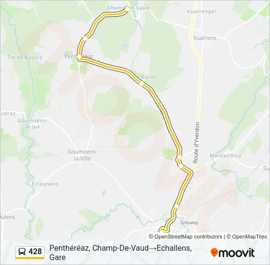 428 Bus Line Map