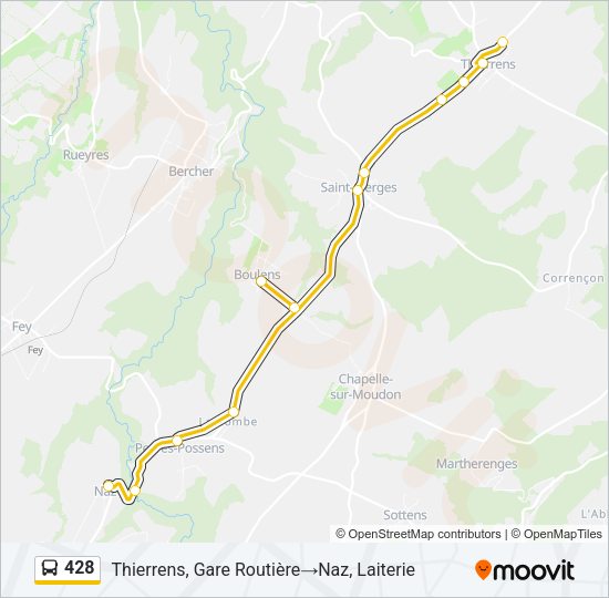 428 Bus Line Map