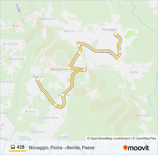 428 Bus Line Map