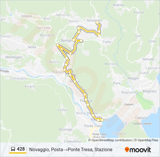 428 Bus Line Map