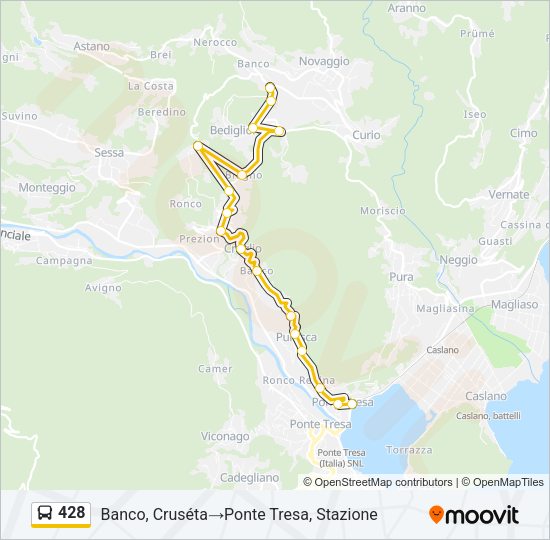 428 Bus Line Map