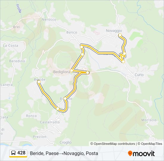 428 Bus Line Map