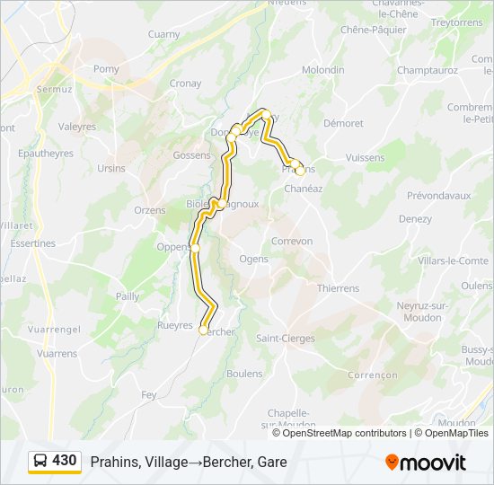 430 Bus Line Map