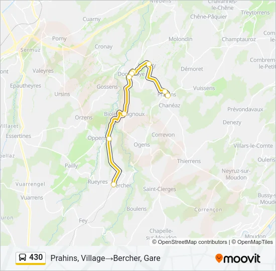 430 Bus Line Map