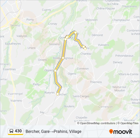 430 Bus Line Map