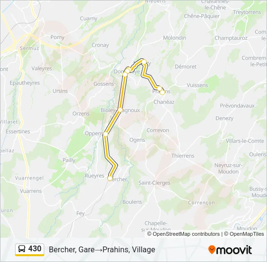 430 Bus Line Map