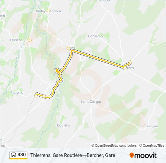 430 Bus Line Map