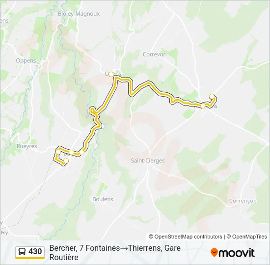 430 Bus Line Map