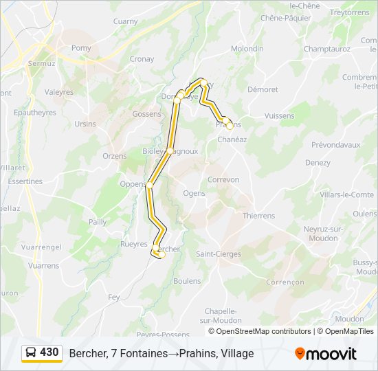430 Bus Line Map