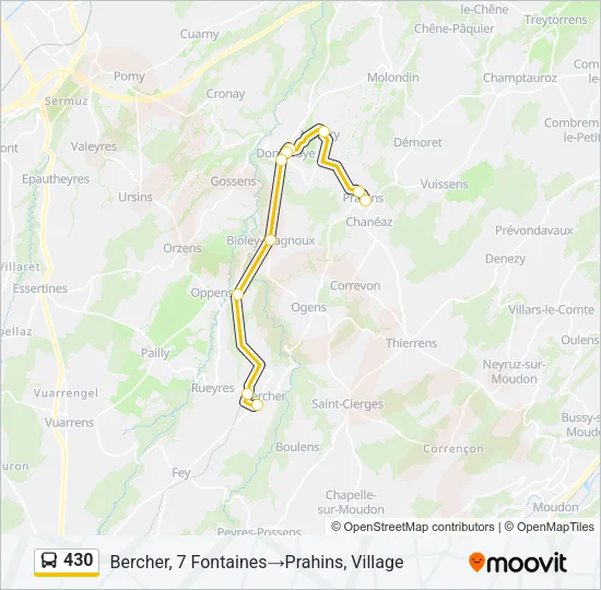 430 Bus Line Map