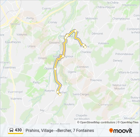 430 Bus Line Map
