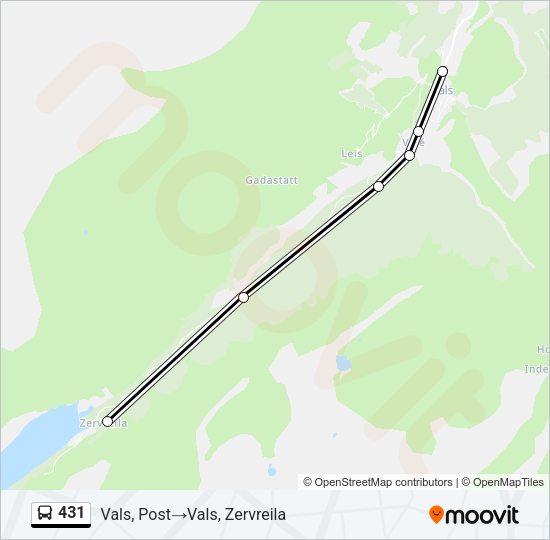 431 Bus Line Map