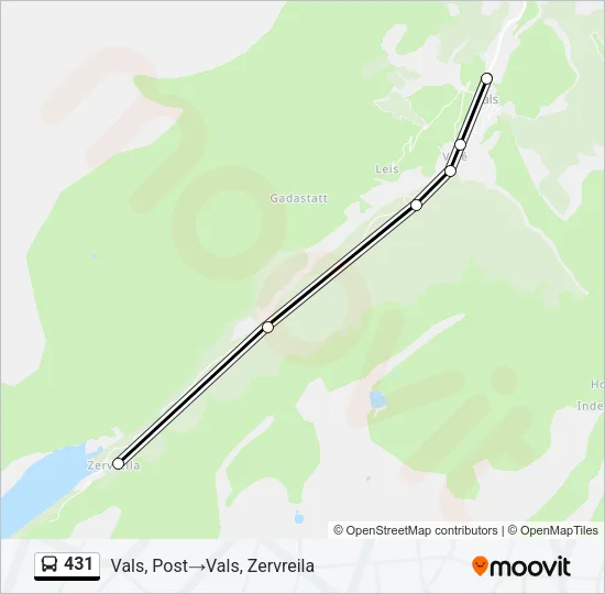 431 Bus Line Map