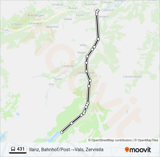 431 Bus Line Map