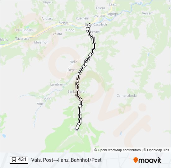 431 Bus Line Map