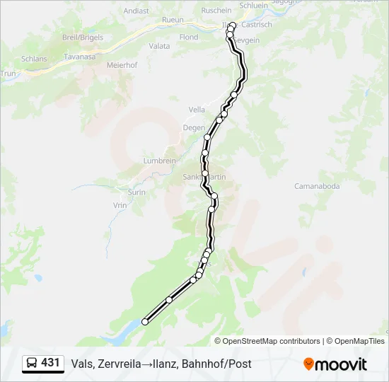 431 Bus Line Map