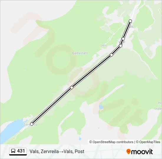431 Bus Line Map
