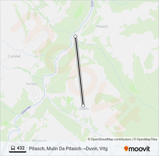 432 Bus Line Map