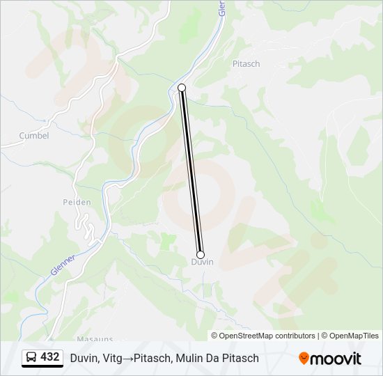 432 Bus Line Map