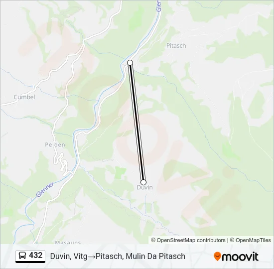 432 Bus Line Map