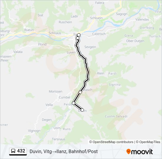 432 Bus Line Map