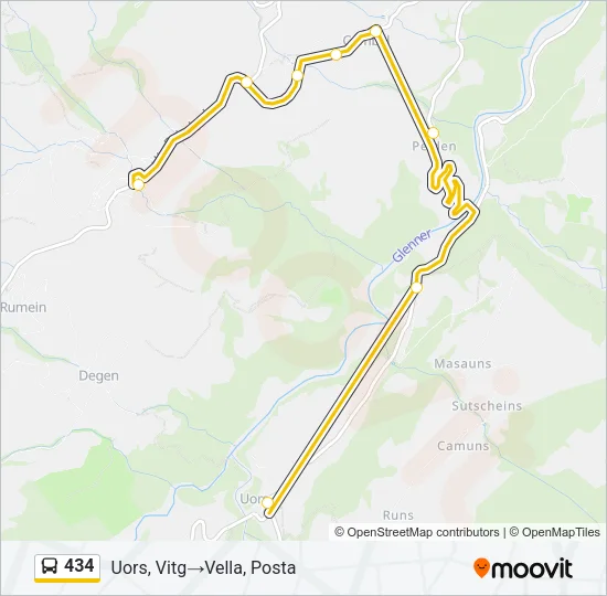 434 Bus Line Map