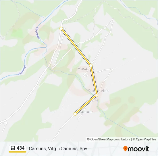 434 Bus Line Map