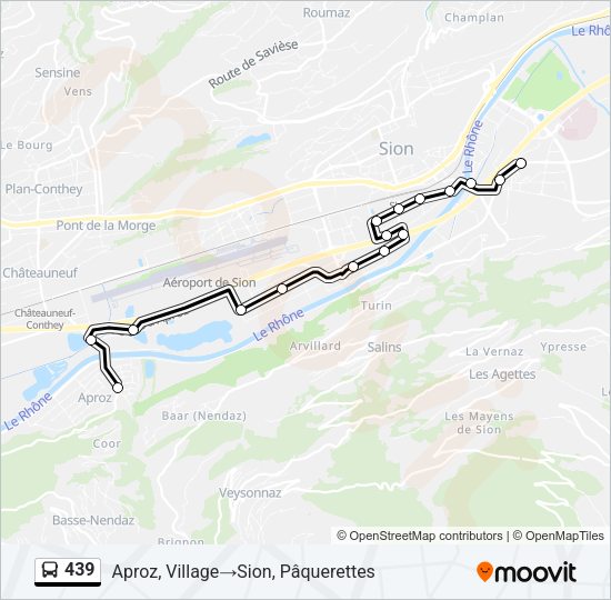 439 Bus Line Map