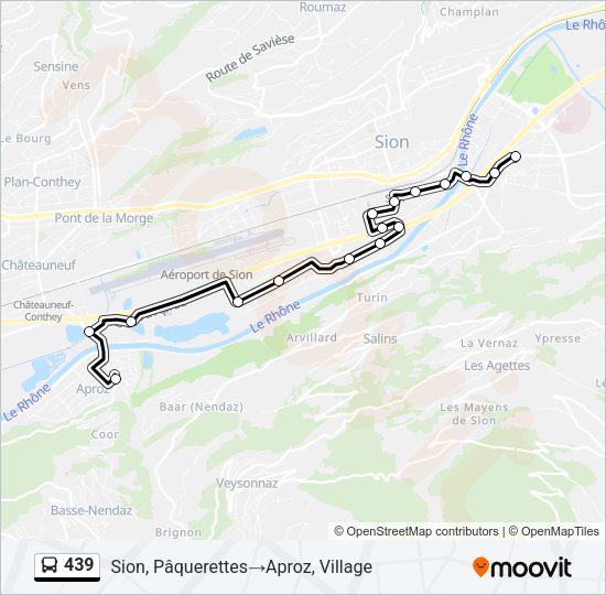 439 Bus Line Map
