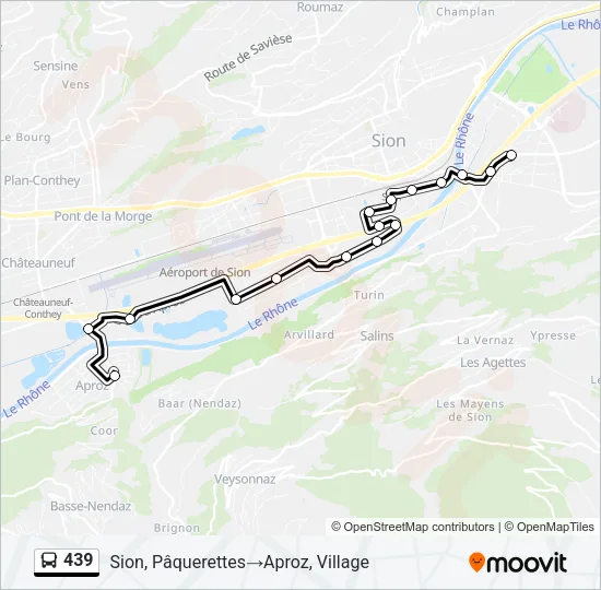 439 Bus Line Map