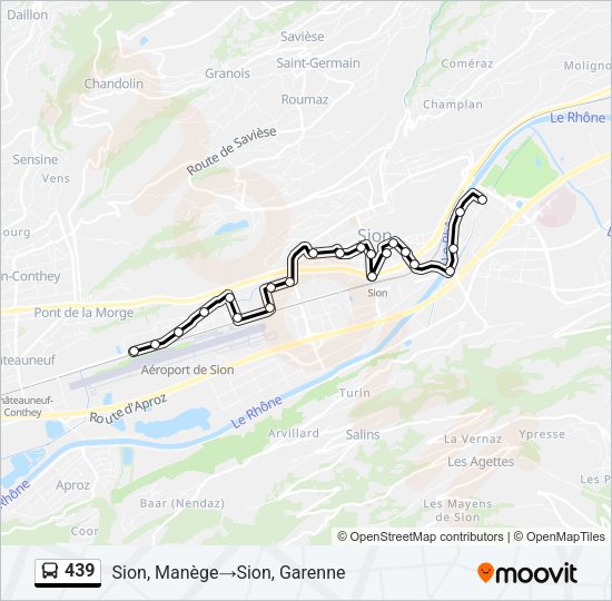 439 Bus Line Map