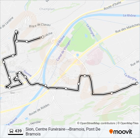 439 Bus Line Map